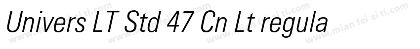Univers LT Std 47 Cn Lt regular字体转换
